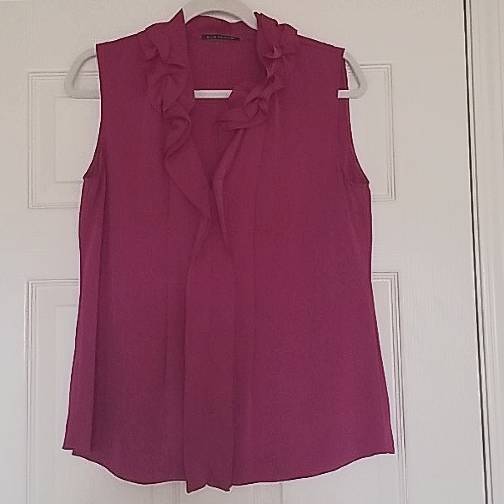Elie Tahari Brenna Blouse w/Ruffle neckline blouse